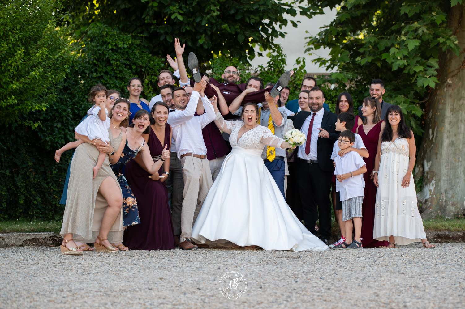 photo de groupe mariage thuir 66